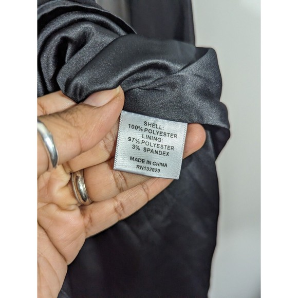 EUC Majorelle Black Plunge Neck Long Sleeve Mini‎ A-Line Dress Size XS - Picture 7 of 7